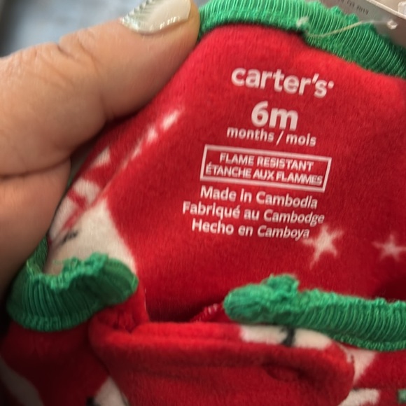 NWT Carter’s soft and cuddly holiday themed sleeper 6 mo - Picture 6 of 6